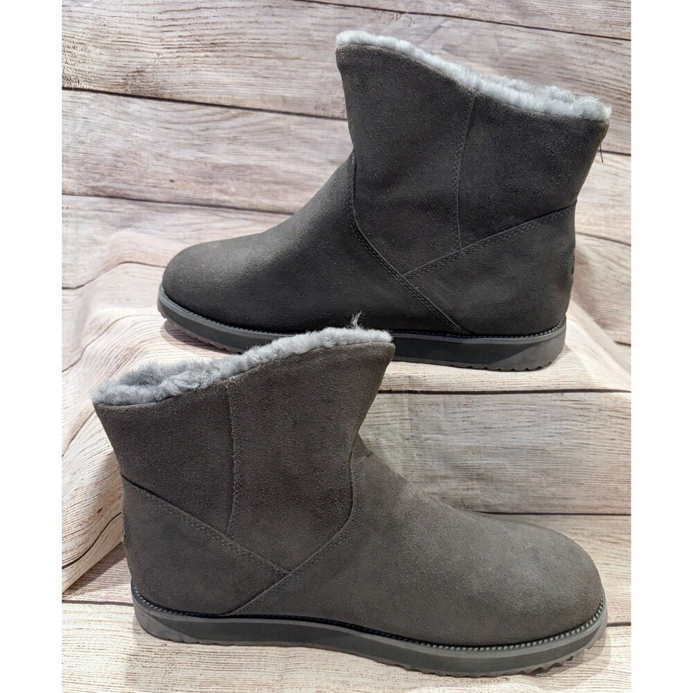 EMU Australia Gray Tasman Mini suede ankle boots Women’s Size 8